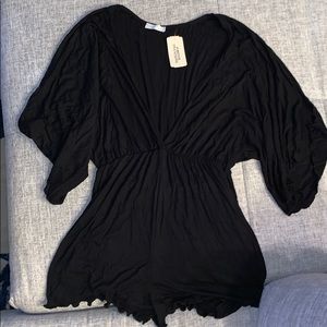 Black boutique style romper new with tags